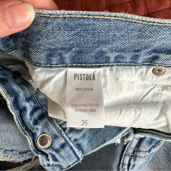 *ALTERED* PISTOLA Devin High Rise Mom Cut Off in the color Finesse size 26 - Picture 7 of 16